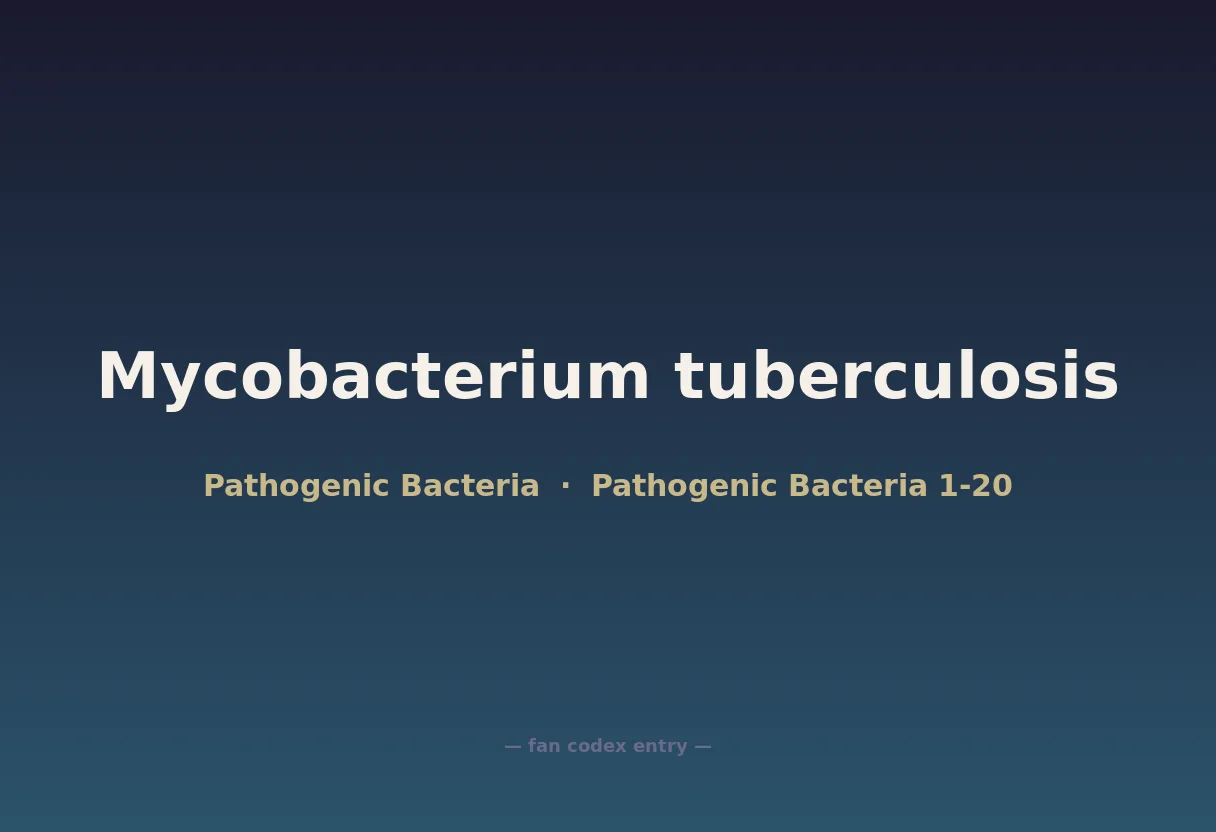 Mycobacterium tuberculosis